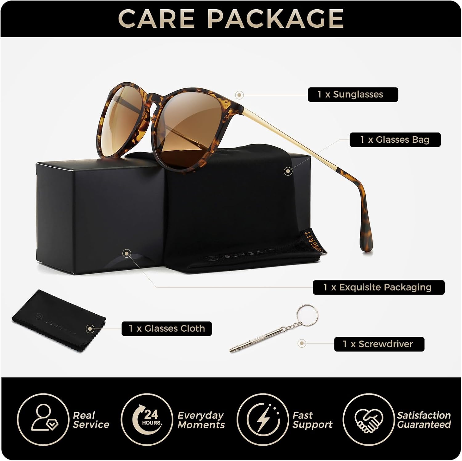 Thumbnail 5 de SUNGAIT Vintage Runde Damen Sonnenbrille