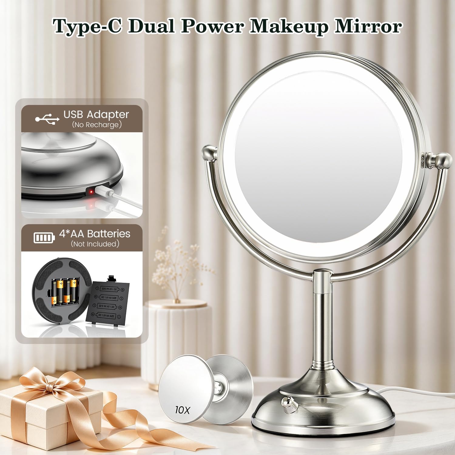 Thumbnail 4 de VESAUR 11.8" Lighted Makeup Mirror with 96 LEDs