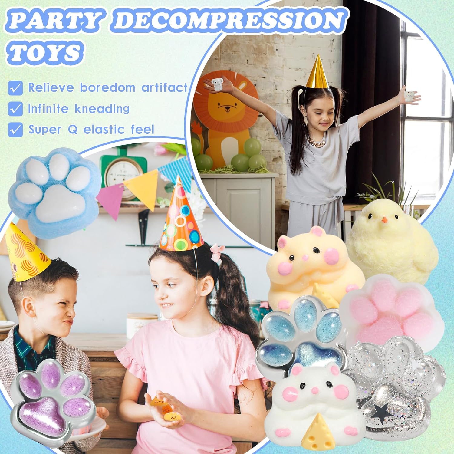 Thumbnail 5 de 20pcs Taba Squishy Pack Fidget Toys Kit with Storage Box, Party Favor Squishies for Kids 4-12