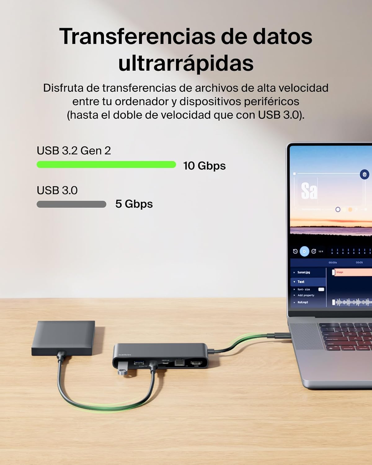 Thumbnail 5 de Belkin Connect Hub USB-C 8 Puertos