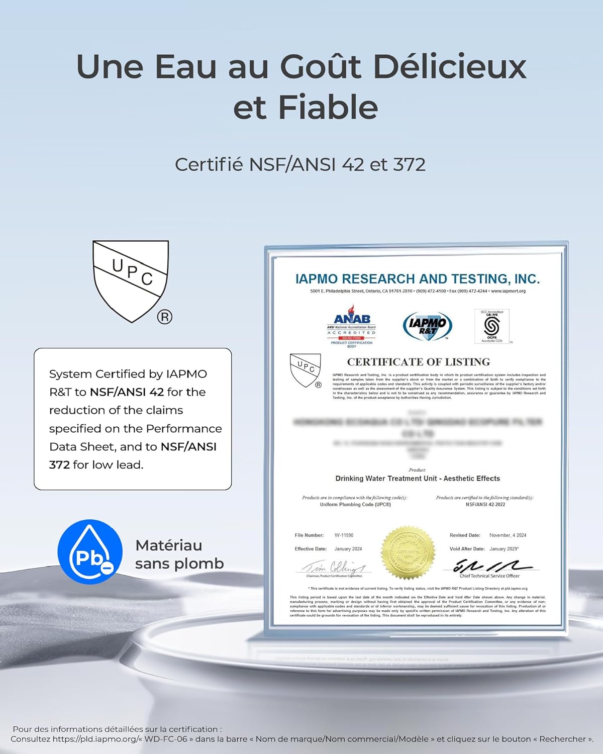 Thumbnail 3 de Waterdrop WD-FC-06: Rubinetto in acciaio inox con filtro a blocchi di carbone