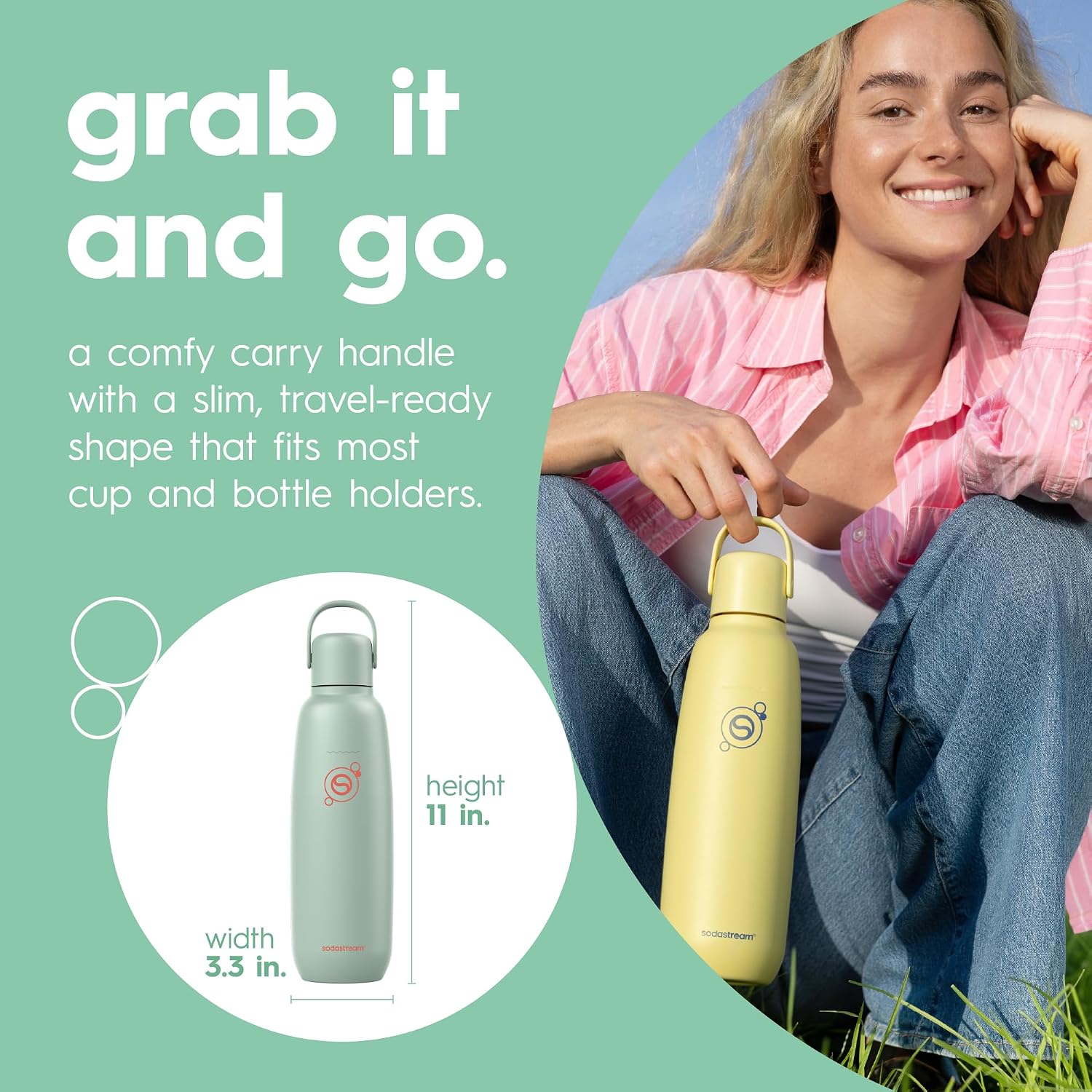 Thumbnail 6 de SodaStream carbonated water bottle, stainless steel