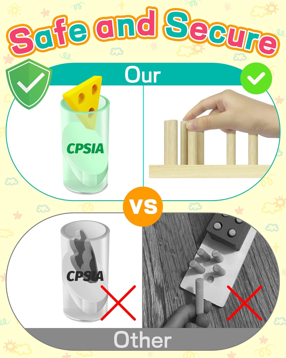 Detalle 1 de Zartores Montessori Shape Sorter 20 pcs