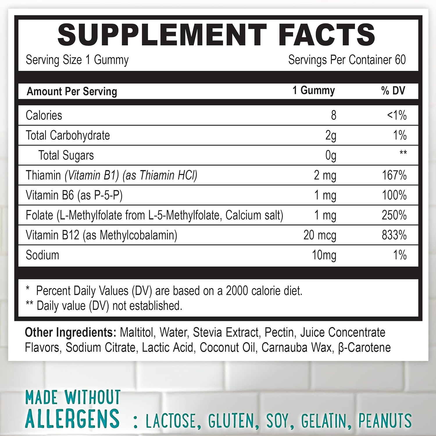 Detalle 2 de 5-MTHF Folate Gummies