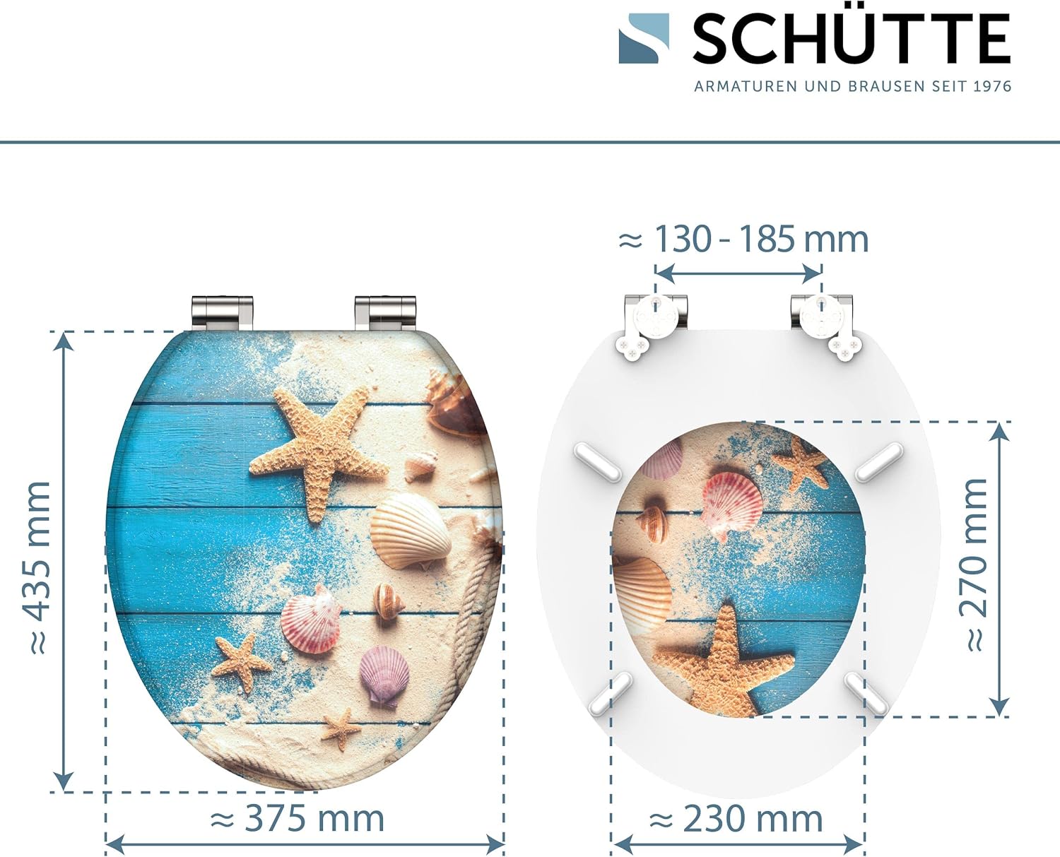 Thumbnail 4 de SCHÜTTE WC-Sitz BEACH WOOD mit Absenkautomatik – Holzdeckel mit Motiv, Belastung bis 175 kg