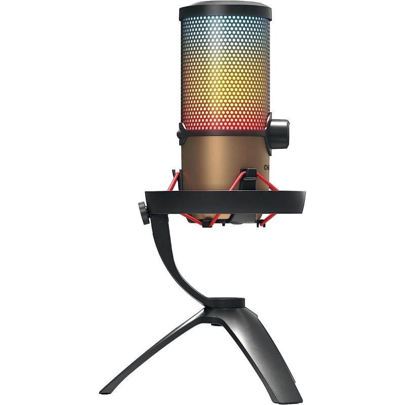 Detalle 2 de Cherry UM 9.0 PRO RGB: micrófono USB de mesa para streaming y podcasting