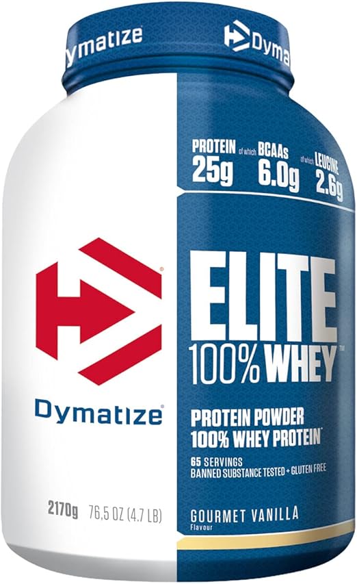 Dymatize Elite Whey Gourmet Vanilla 2170g ☕ Alta Proteína, Bajo Azúcar