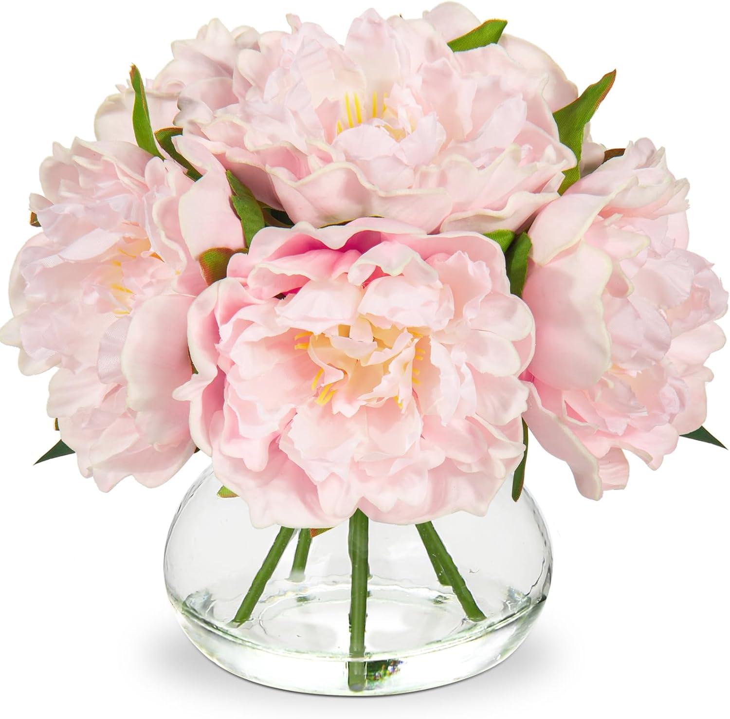 Thumbnail 6 de Oairse Hydrangea Artificial Flowers with Glass Vase