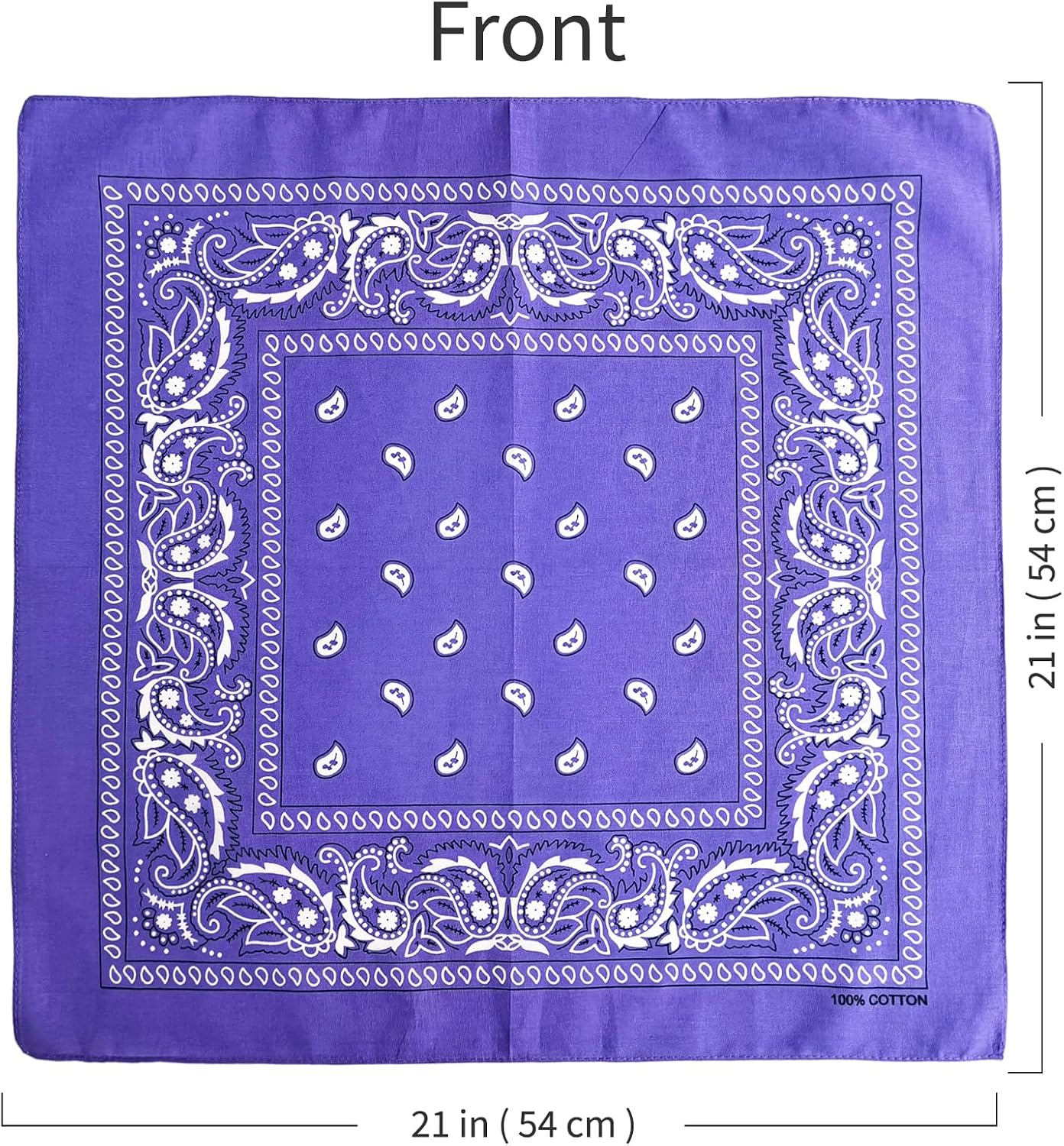 Detalle de APIGANIZ 100% Cotton Paisley Bandanas, 21 x 21 Inches, Set of 6
