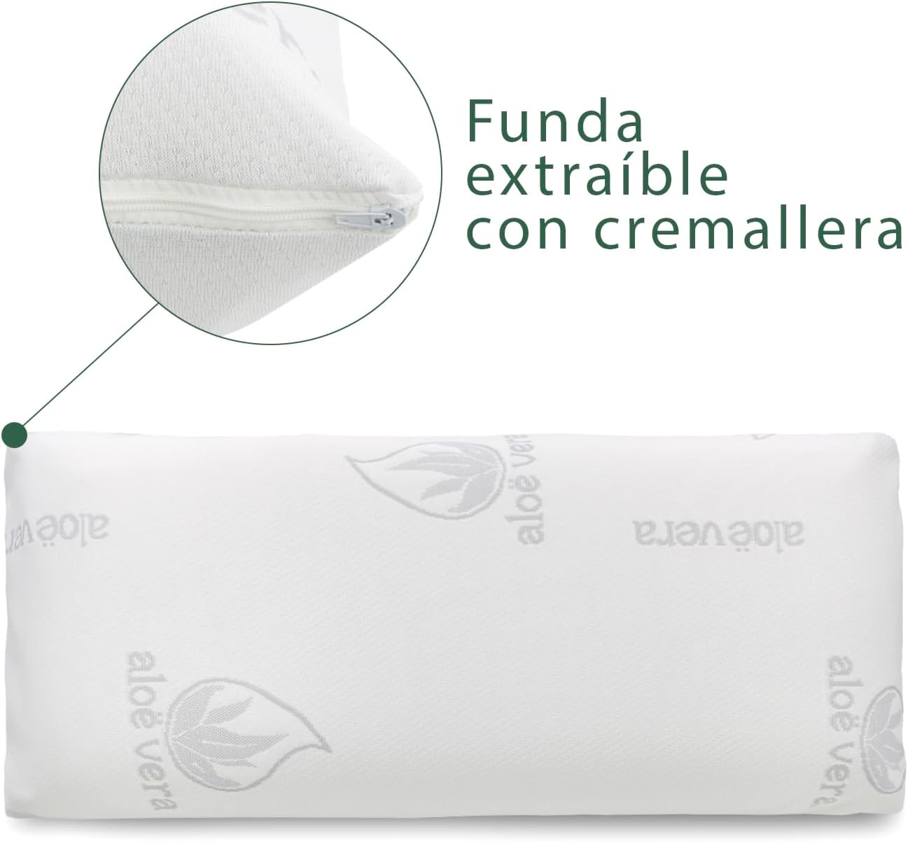 Thumbnail 2 de Aitsse - Almohada Viscoelástica Ergonómica 🌙 100% Aloe Vera