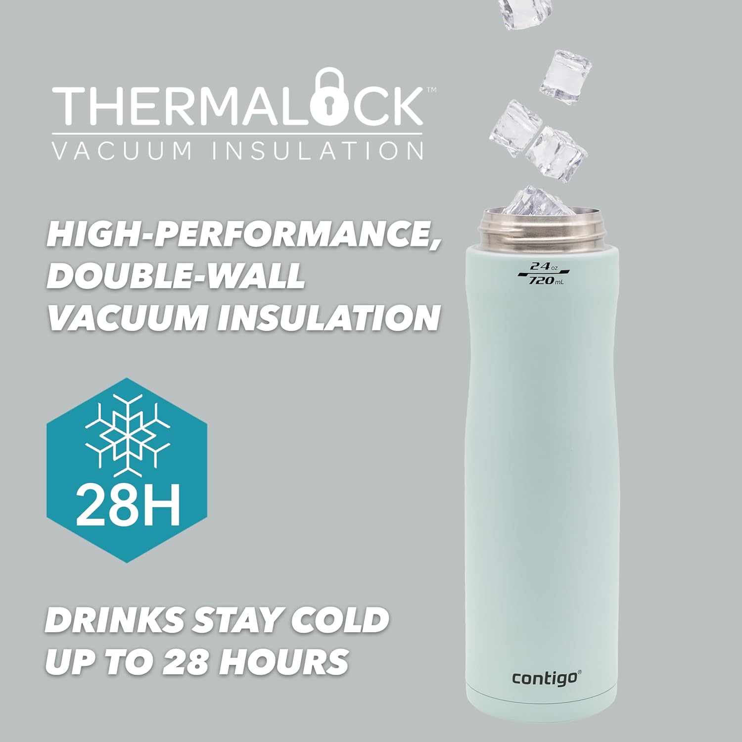 Thumbnail 6 de Contigo Gourde Autoseal Chill Isotherme 720 ml – Inox Matte, Anti-fuite et fraîcheur garantie