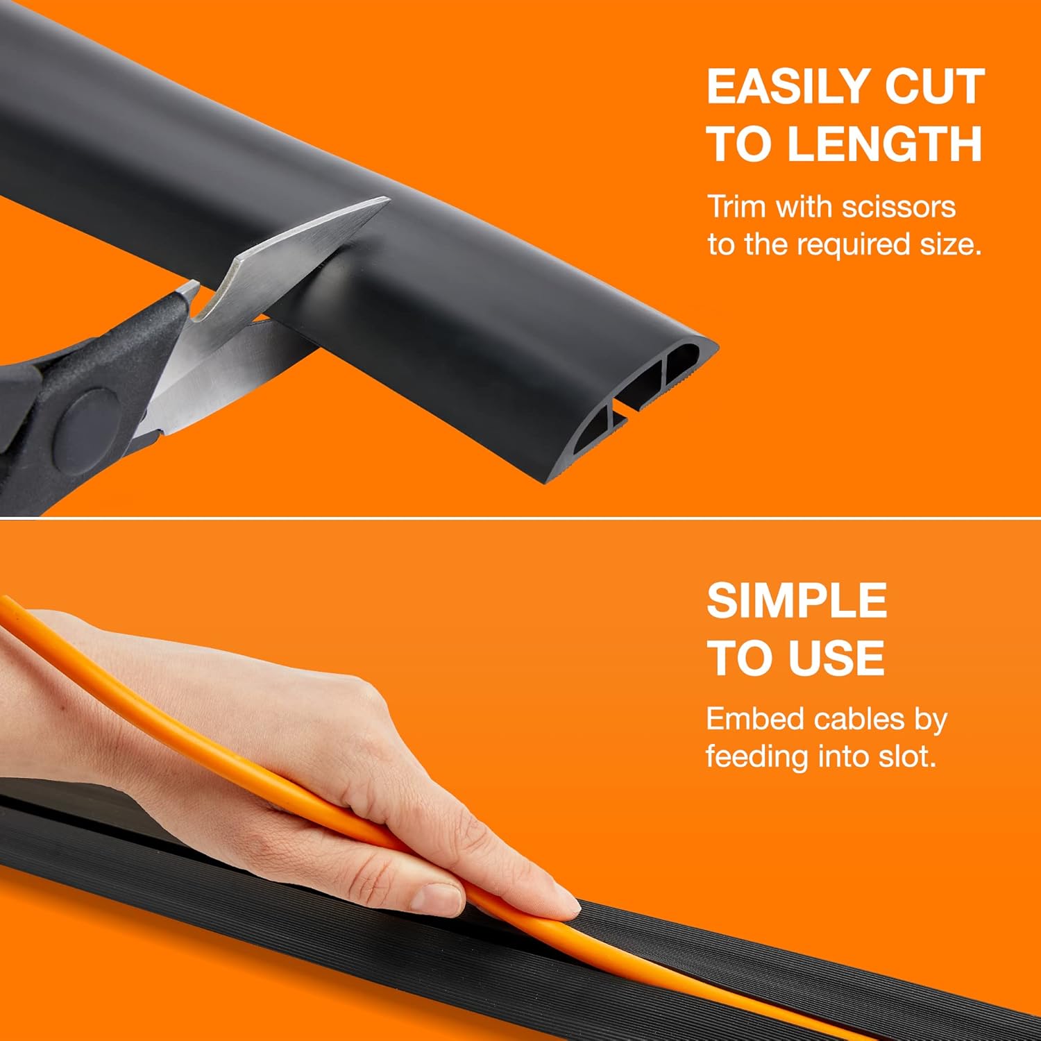 Thumbnail 5 de Deeba UK Medium Duty Floor Cable Cover Protector with Non-Slip Base & Cable Ties (4m)