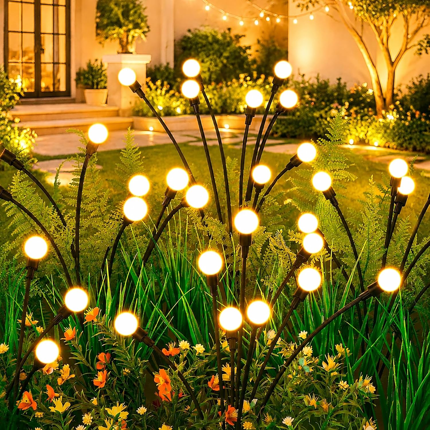 Detalle de ASMAD SG-lights-01 Solar Garden Lights, 4-Pack with 32 Swaying LEDs