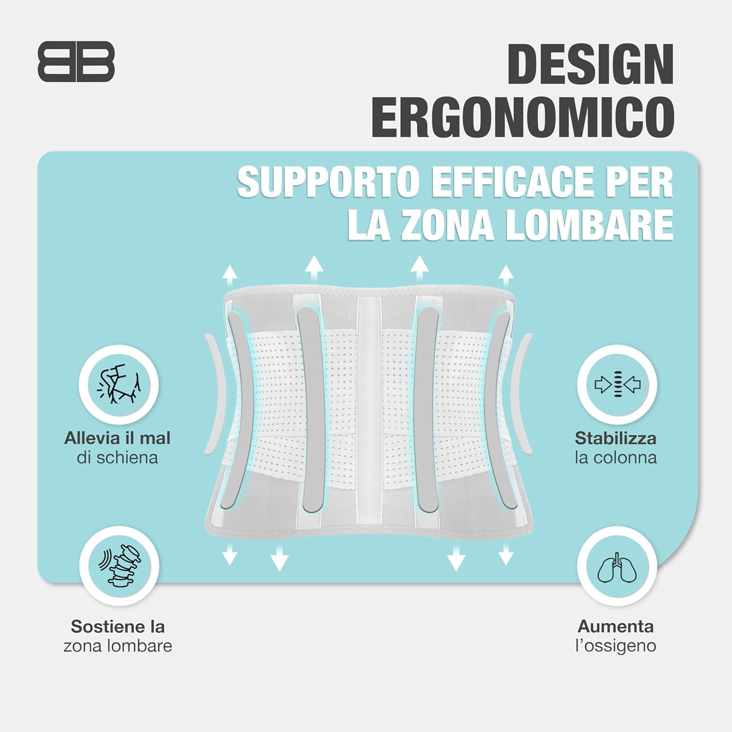 Thumbnail 4 de BACK BODYGUARD fascia lombare con supporto schiena, corsetto lombare-fascia lombare ortopedico per uomo e donna
