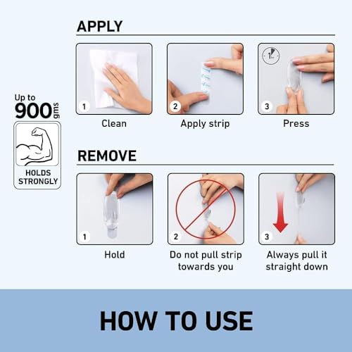 Thumbnail 6 de Command Medium Hooks, Clear: 7 Hooks and 10 Adhesive Strips for Damage-Free Organisation
