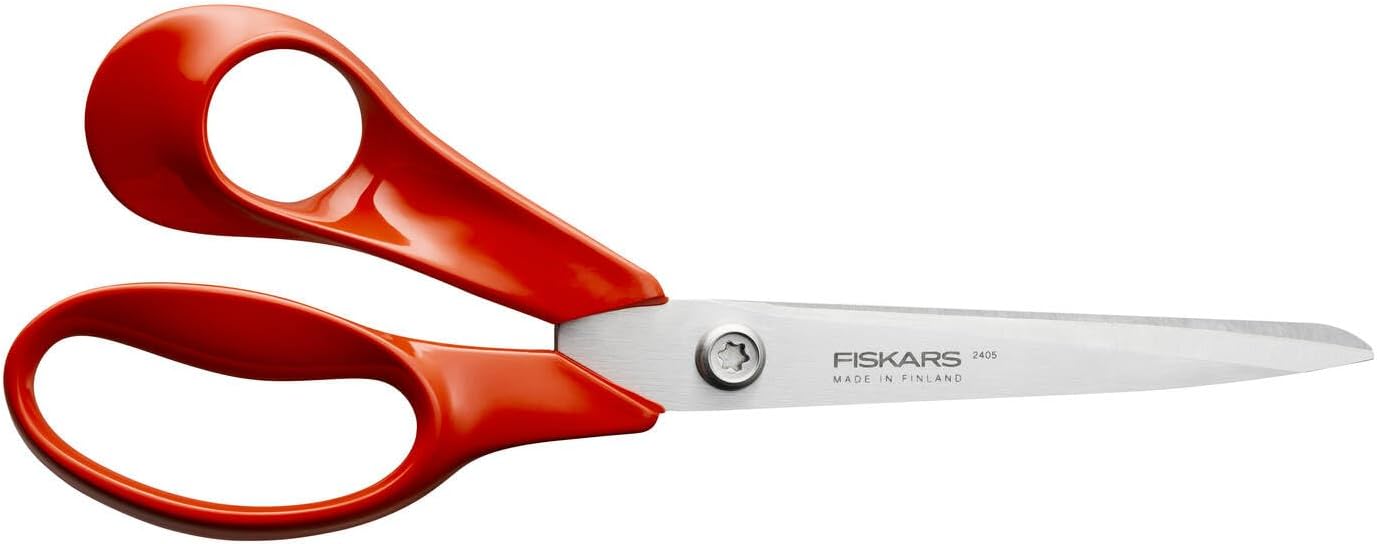 Detalle de Fiskars 1075037 klassieke universele knutselschaar voor linkshandigen, 21 cm