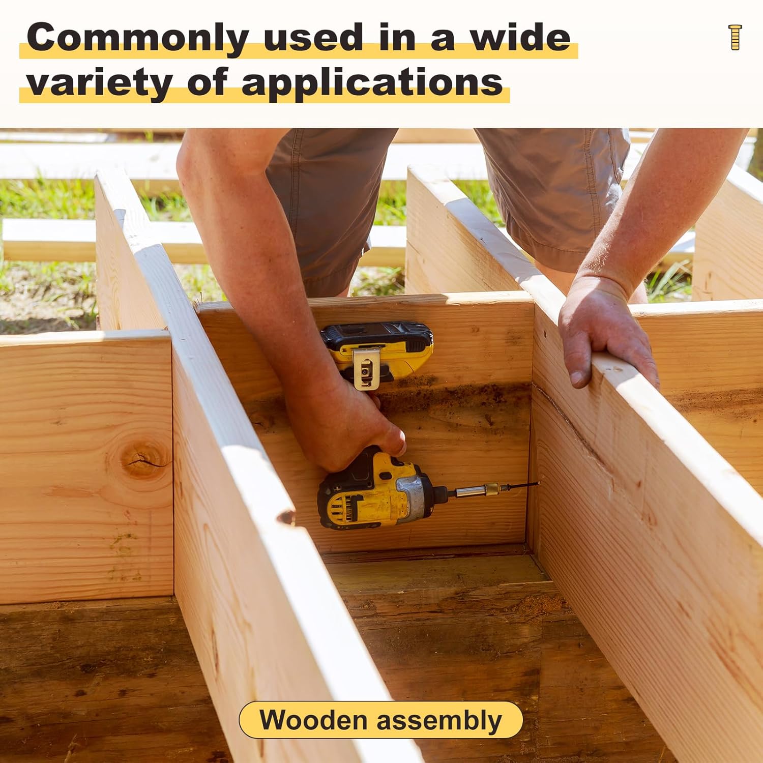 Thumbnail 6 de METALLIXITY Deck Screws #8 x 1-1/4" T25 Torx (Tan) – 500 pack with T25 bit