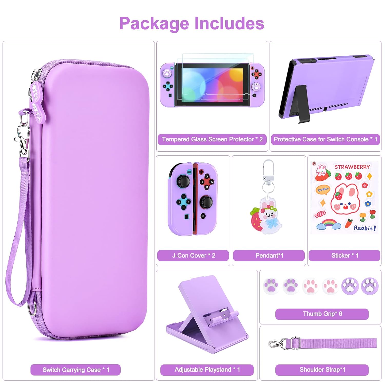 Thumbnail 3 de Younik Switch Accessories 17-in-1 Purple