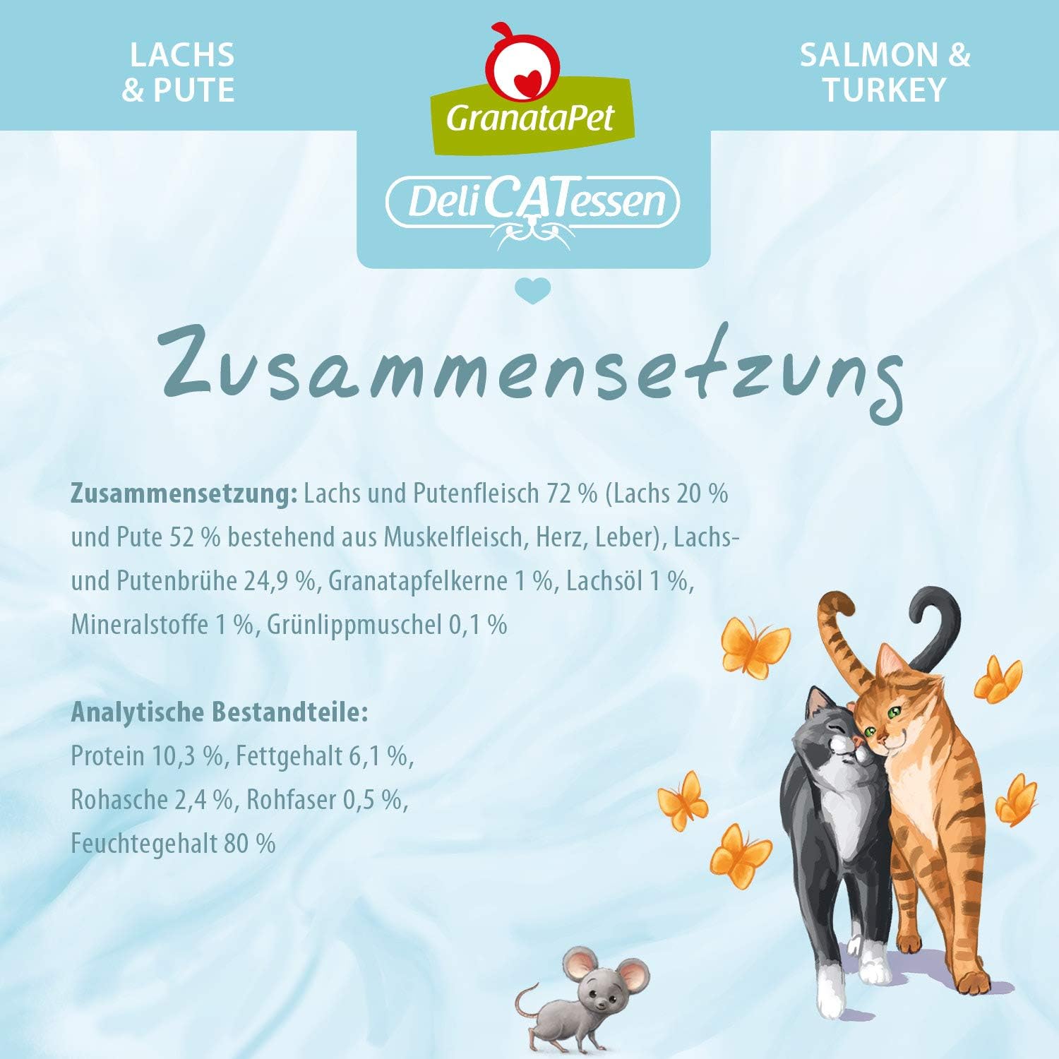 Thumbnail 3 de GranataPet DeliCatessen Lachs & Pute Nassfutter für Katzen (6 x 200 g) – getreidefrei & ohne Zuckerzusätze