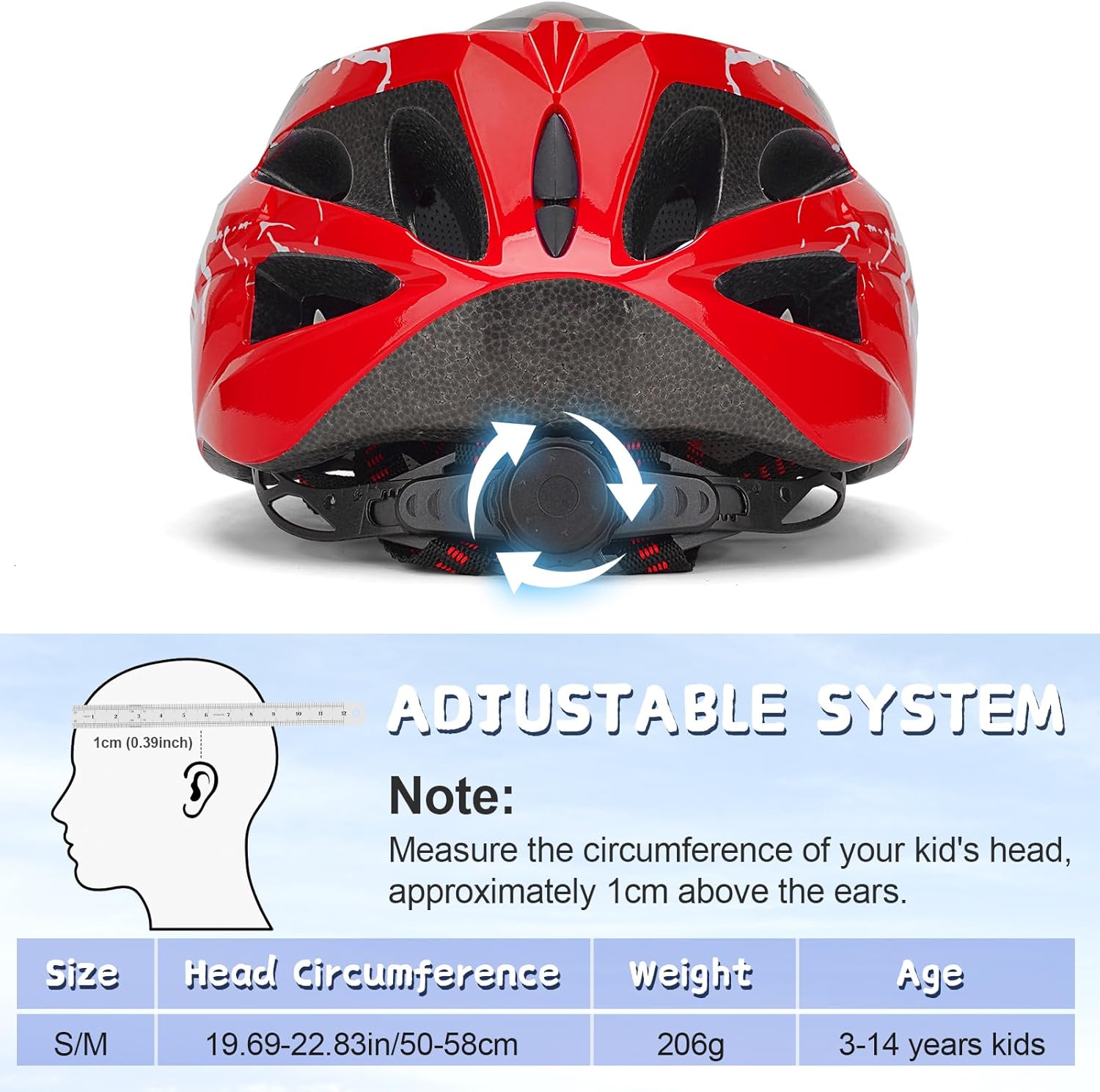 Thumbnail 5 de DmTown Kinderfahrradhelm verstellbar 50–58 cm (3–14 Jahre) – Multisport für Fahrrad, Skate & Roller