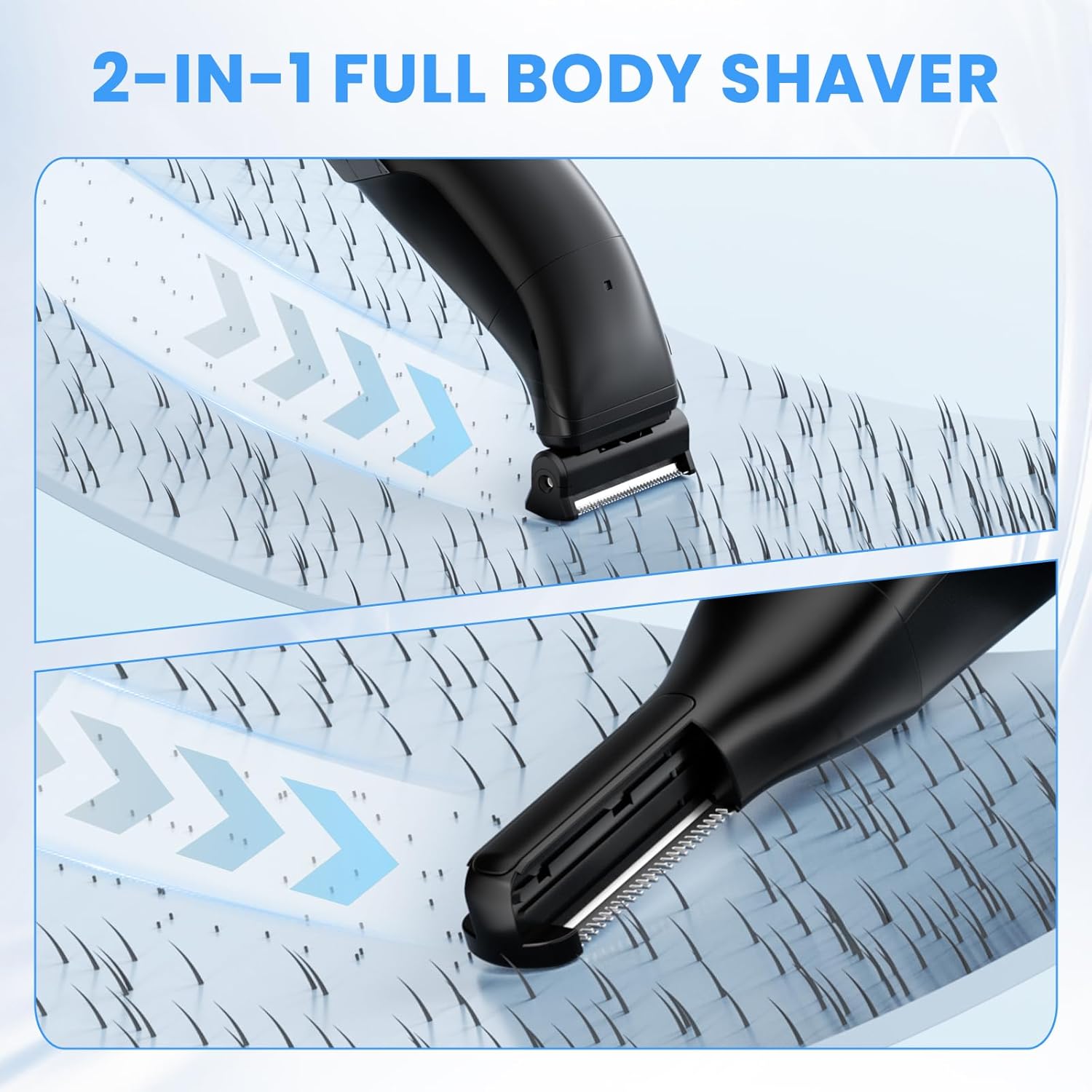 Thumbnail 3 de MAXGROOM 2-in-1 Manscape Body Hair Trimmer for Men (IPX6 Waterproof, 7000RPM, USB-C)