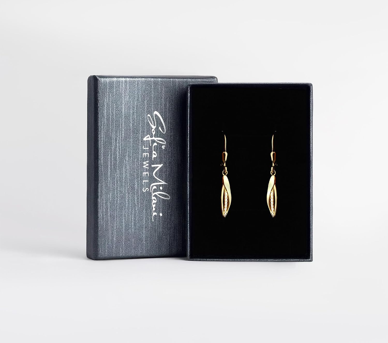 Detalle de SOFIA MILANI Damen Ohrringe 925 Silber – Oval mit Zirkonia