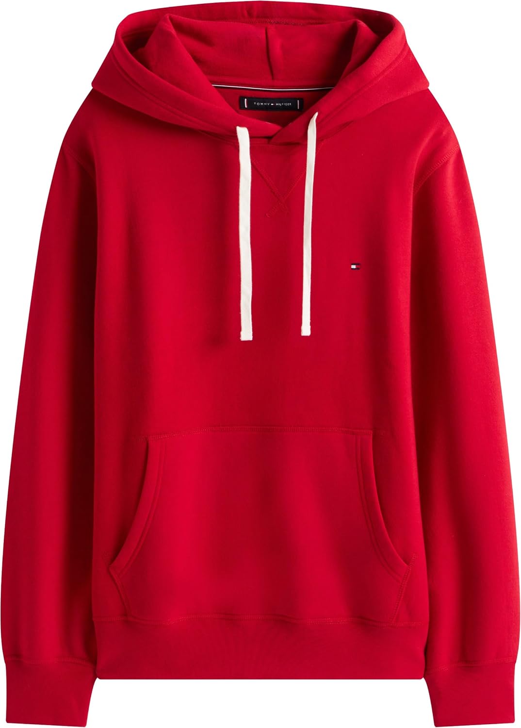 Detalle de Tommy Hilfiger Herren Hoodie Seasonal Fleece mit Bauchtasche – zeitloser Komfort, hochwertige Basis für jeden Tag