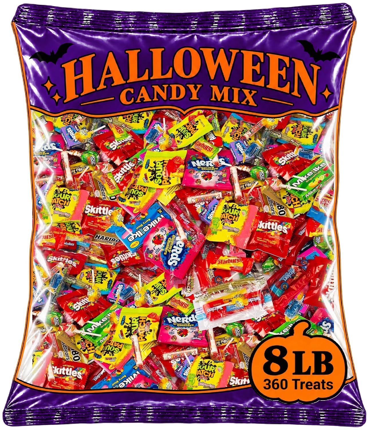 Detalle de KATIE’S KANDY KORNER Halloween Candy Variety Pack, 8 lb Individually Wrapped Mix