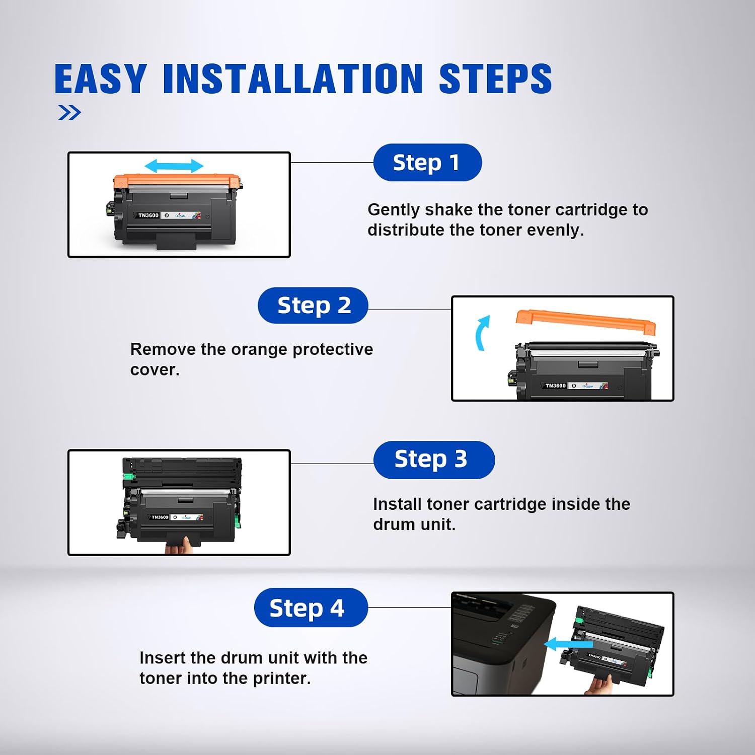 Thumbnail 6 de Qimage TN3600 Toner – Schwarz kompatibel mit Brother HL-/MFC-Druckern (TN3600)