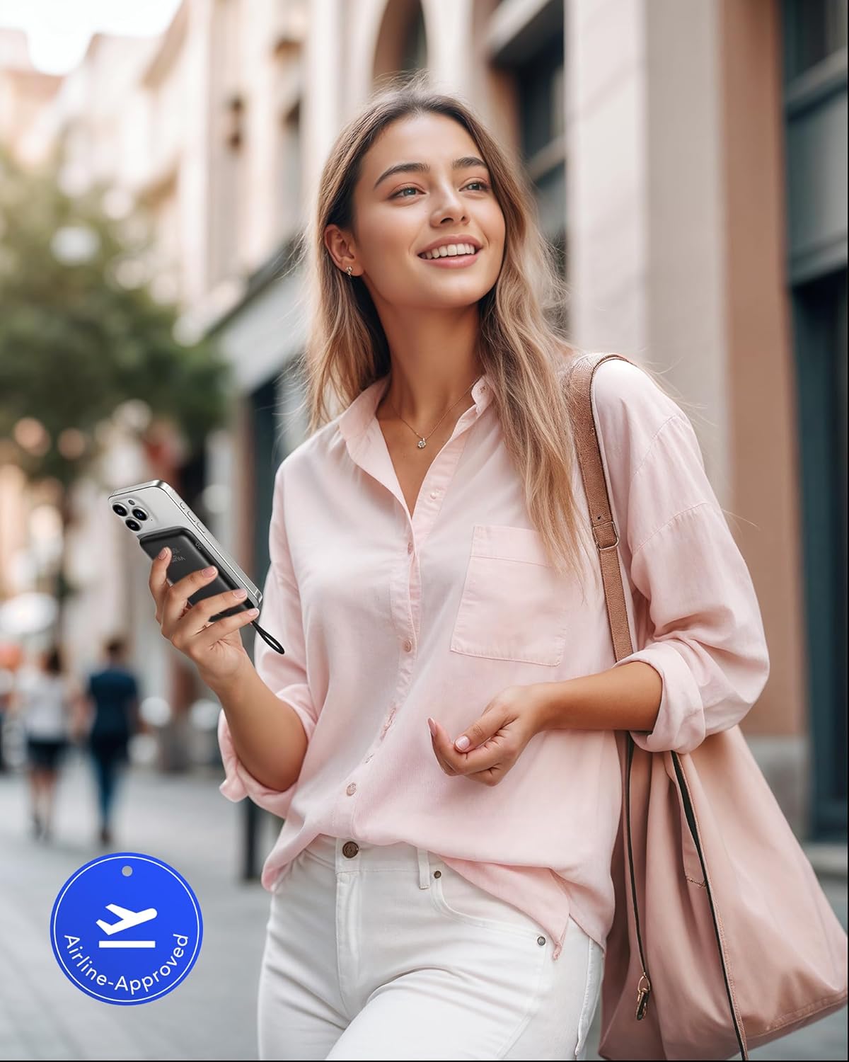 Detalle 2 de VIYISI Ultra-Slim 10000mAh Power Bank with 22.5W PD Fast Charge and Built-In USB-C Cable
