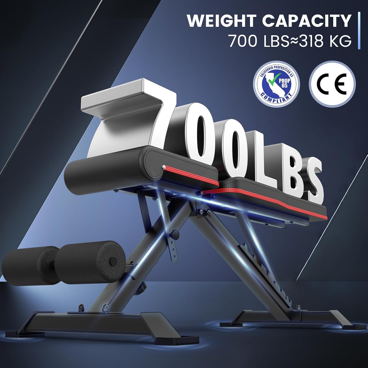 Thumbnail 1 de PASYOU PA400 Adjustable Weight Bench Press Foldable Workout Bench (Flat, Incline/Decline)