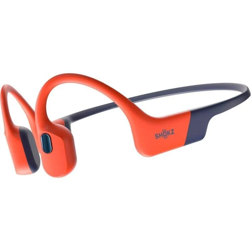 Detalle de Auriculares Shokz OpenSwim Pro inalámbricos Bluetooth 5.4 rojos resistentes al agua