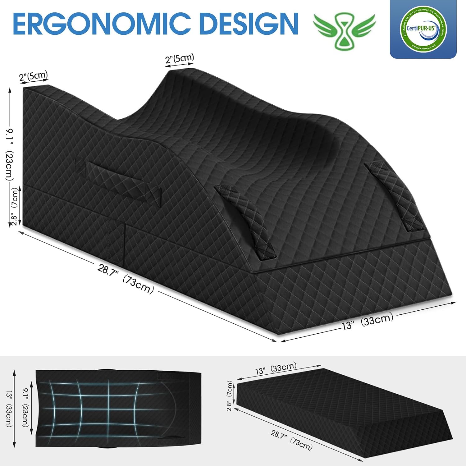 Detalle de TranquilRelax Leg Elevation Pillow, Memory Foam