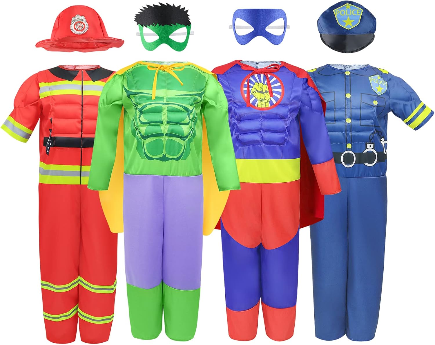 Detalle de Teuevayl Boys Muscle Chest Dress Up Costumes Trunk Set – 4 to 7 Year Olds Role Play Costume Kit
