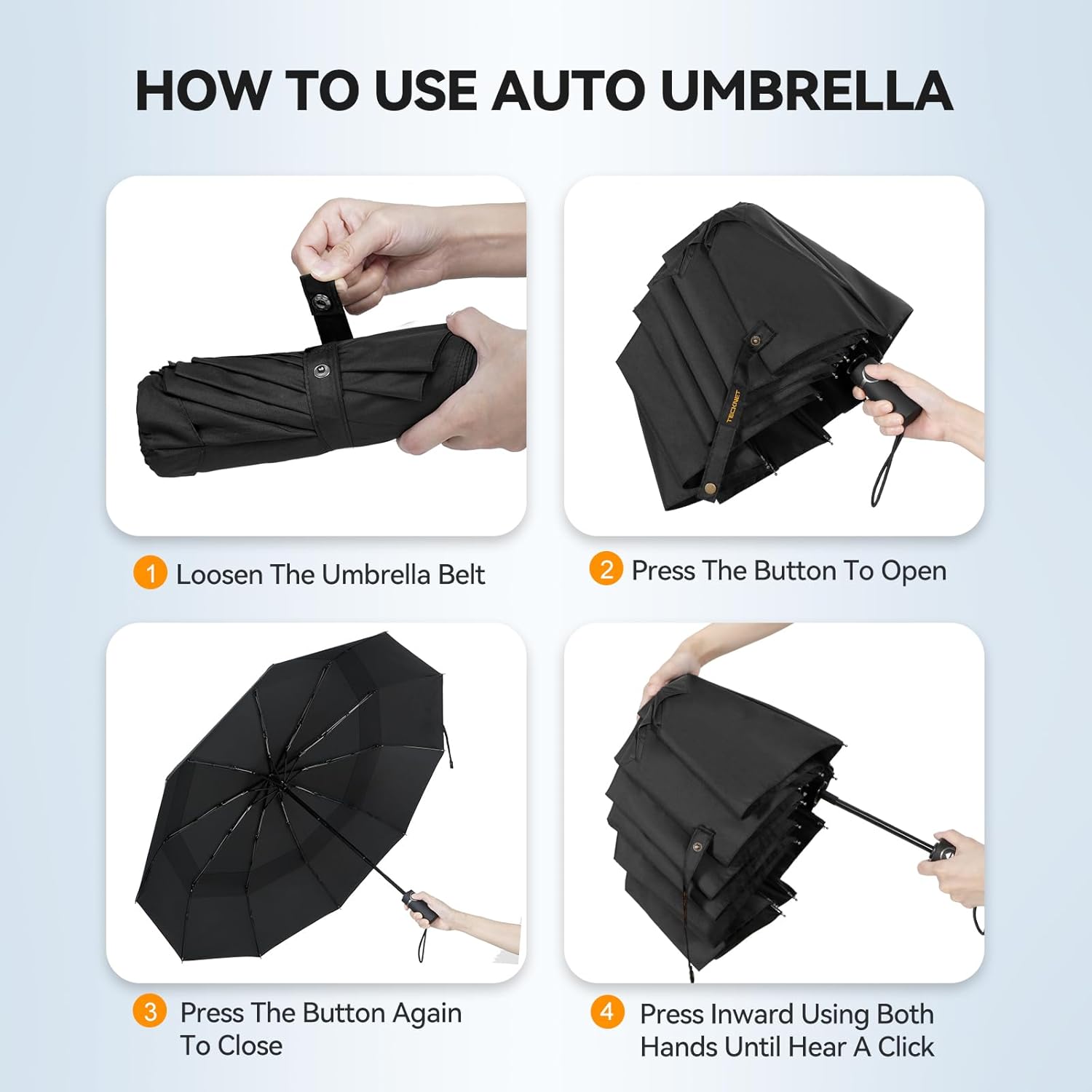 Thumbnail 5 de TECKNET Windproof Umbrella 104 cm, 10 ribs