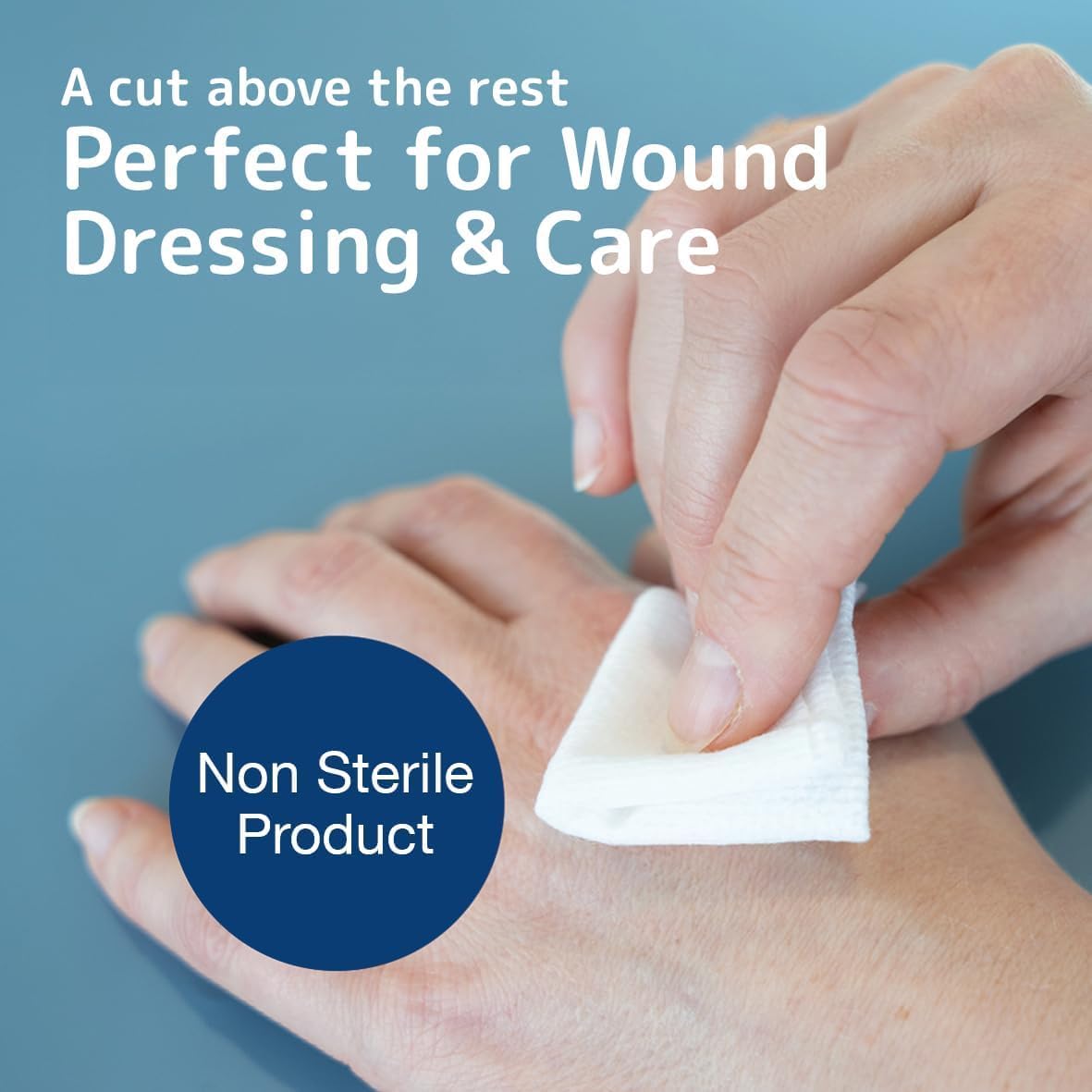 Thumbnail 3 de ABENA Gauze Pads 10x10cm (200 Pack) – Non-Sterile, Non-Adhesive, Soft 4-Ply Absorbent Dressings