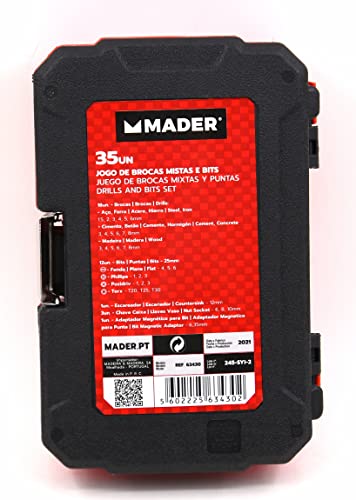 Thumbnail 4 de MADER 63430 Juego de brocas y puntas 35 unidades 🛠️