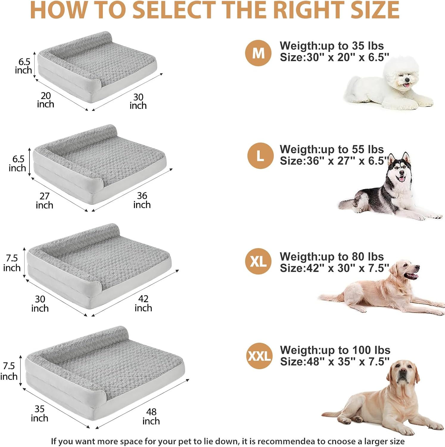 Detalle 2 de BFPETHOME Orthopedic Dog Bed, Rose Velvet