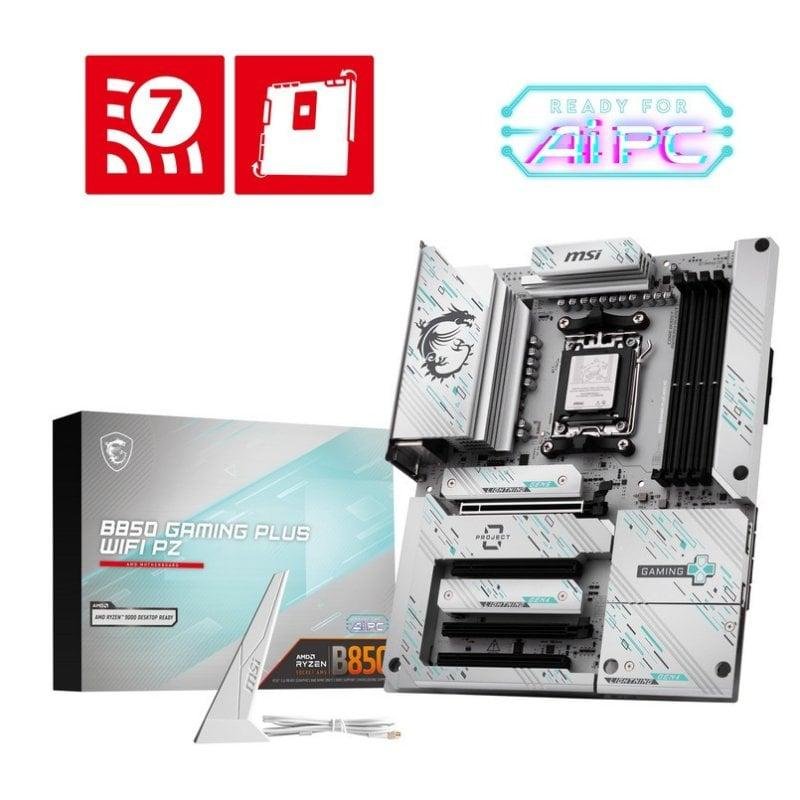 Detalle 2 de MSI B850 GAMING PLUS WIFI PZ: placa AM5 DDR5 ATX con WiFi 7 y PCIe 5.0 para Ryzen