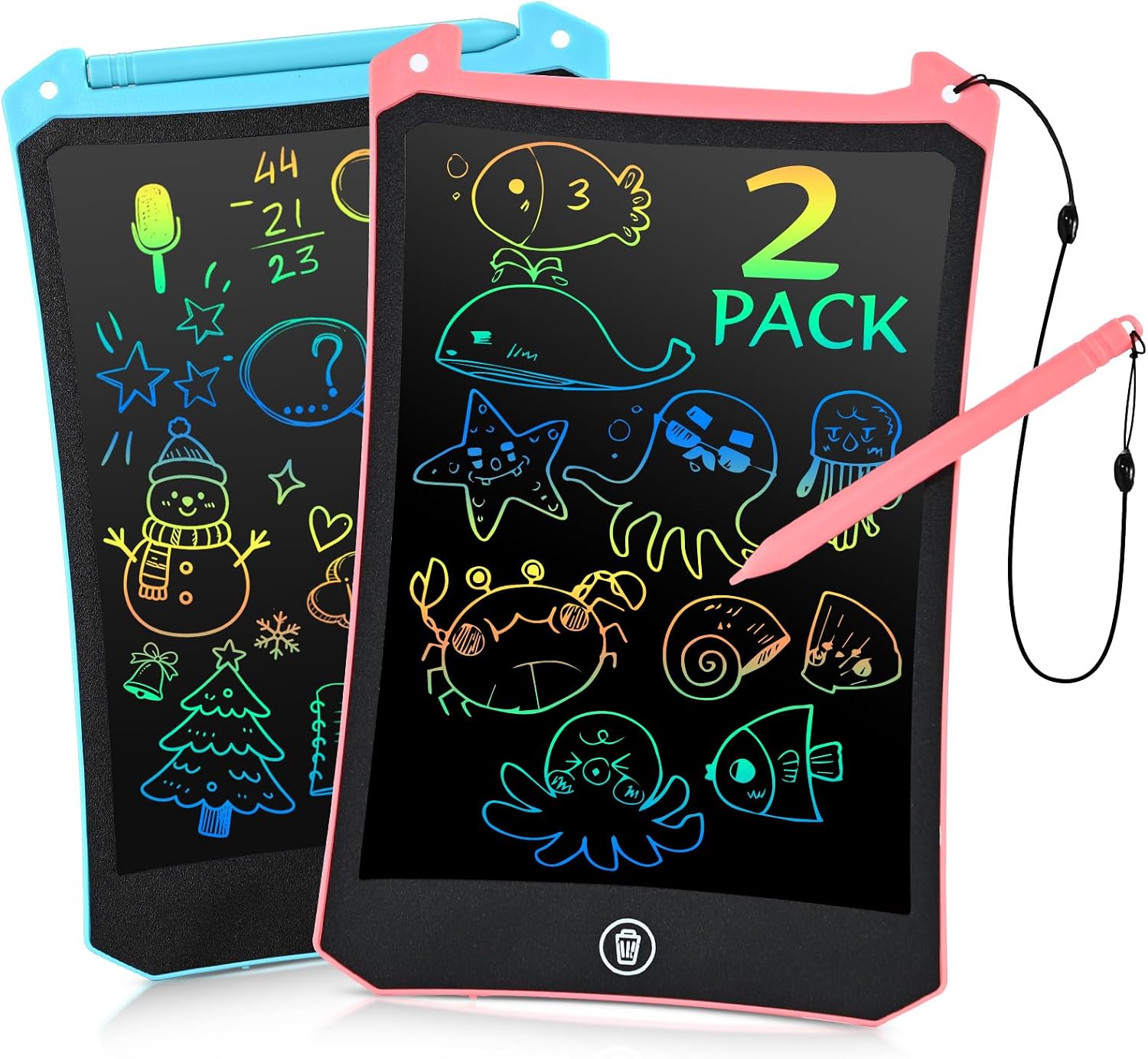 Detalle de EooCoo LYX8502 LCD Writing Tablet 2-Pack, 8.5-Inch Pressure-Sensitive Boards