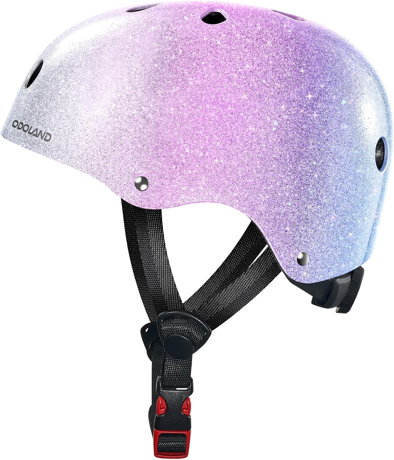 Detalle de Odoland Kids Bike Helmet for Ages 3-8 — Multi-Sport Sparkle Design, Adjustable Fit 48-54 cm