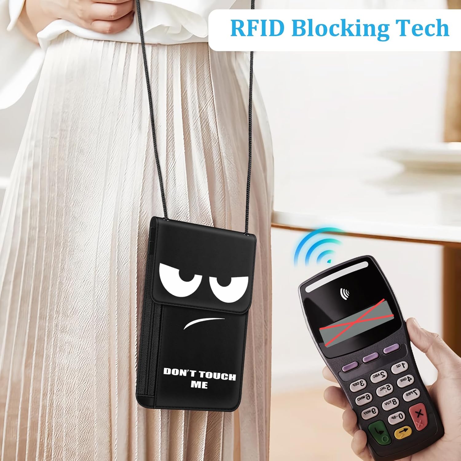 Thumbnail 4 de Fintie Brustbeutel RFID Blockierung Reisepass Tasche