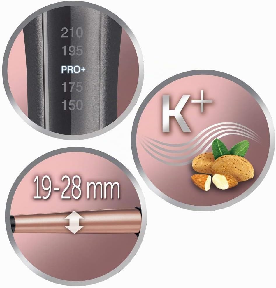 Detalle 2 de Remington Ferro Arricciacapelli a forma di cono 19–28 mm Keratin Protect (CI83V6) con display digitale fino a 210°C