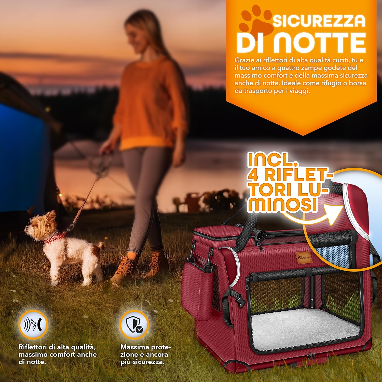 Thumbnail 5 de TRESKO® Box per cani S 50 x 34 x 34 cm