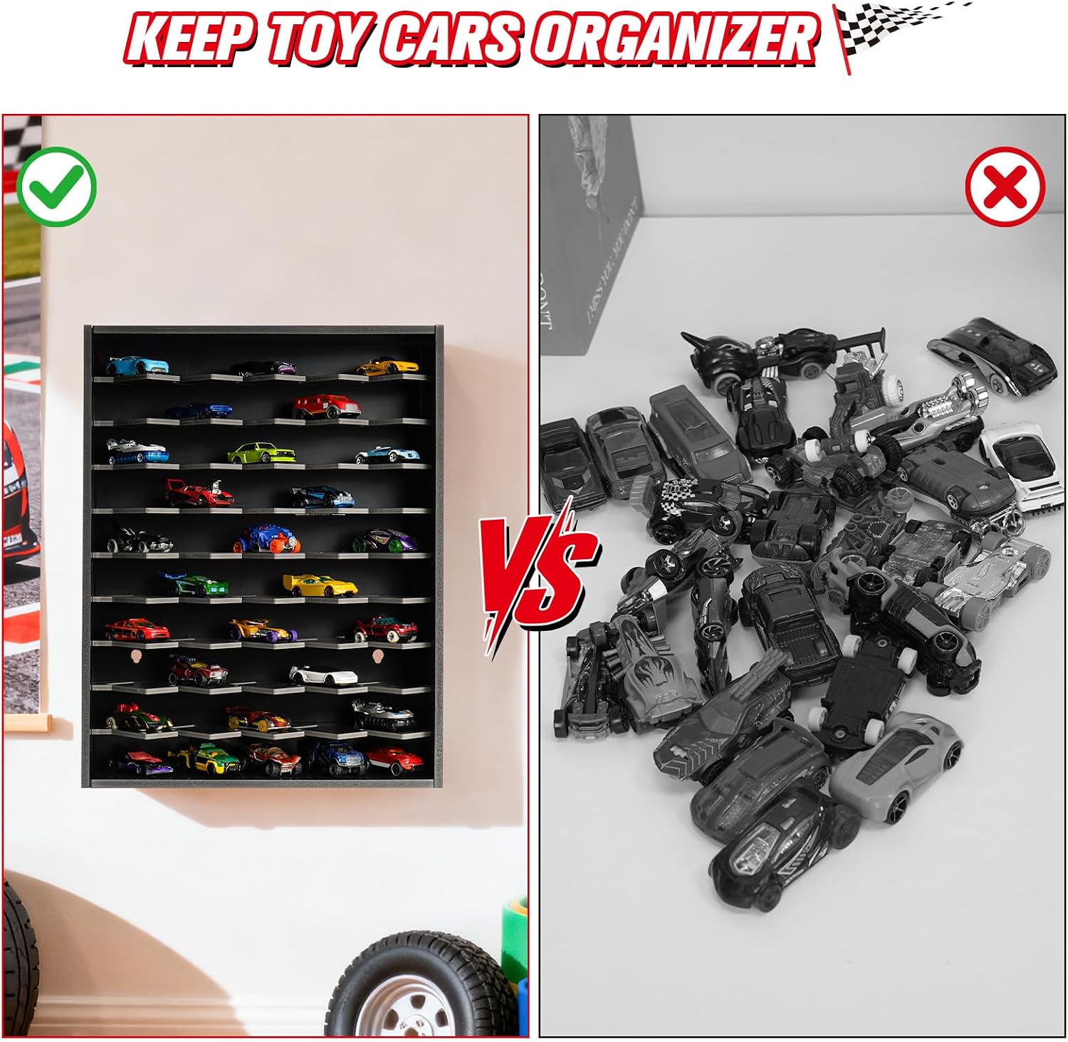 Thumbnail 5 de Krafetto Diecast Car Display Shelf, 50-Car Capacity