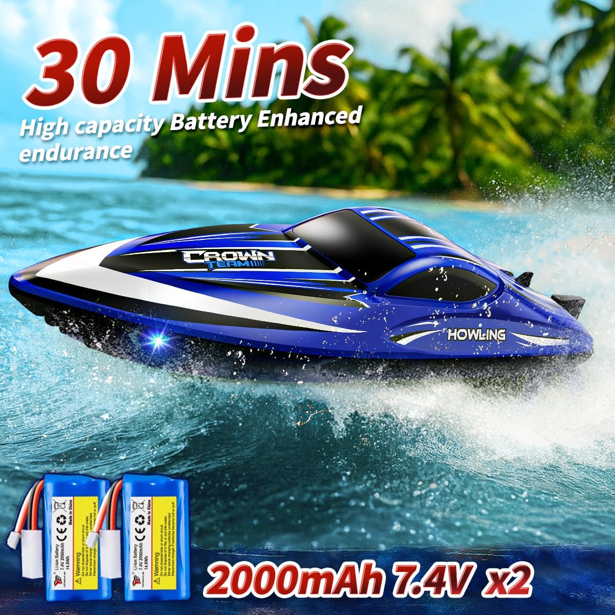 Detalle 2 de Bateau télécommandé RC 35 km/h 🚤