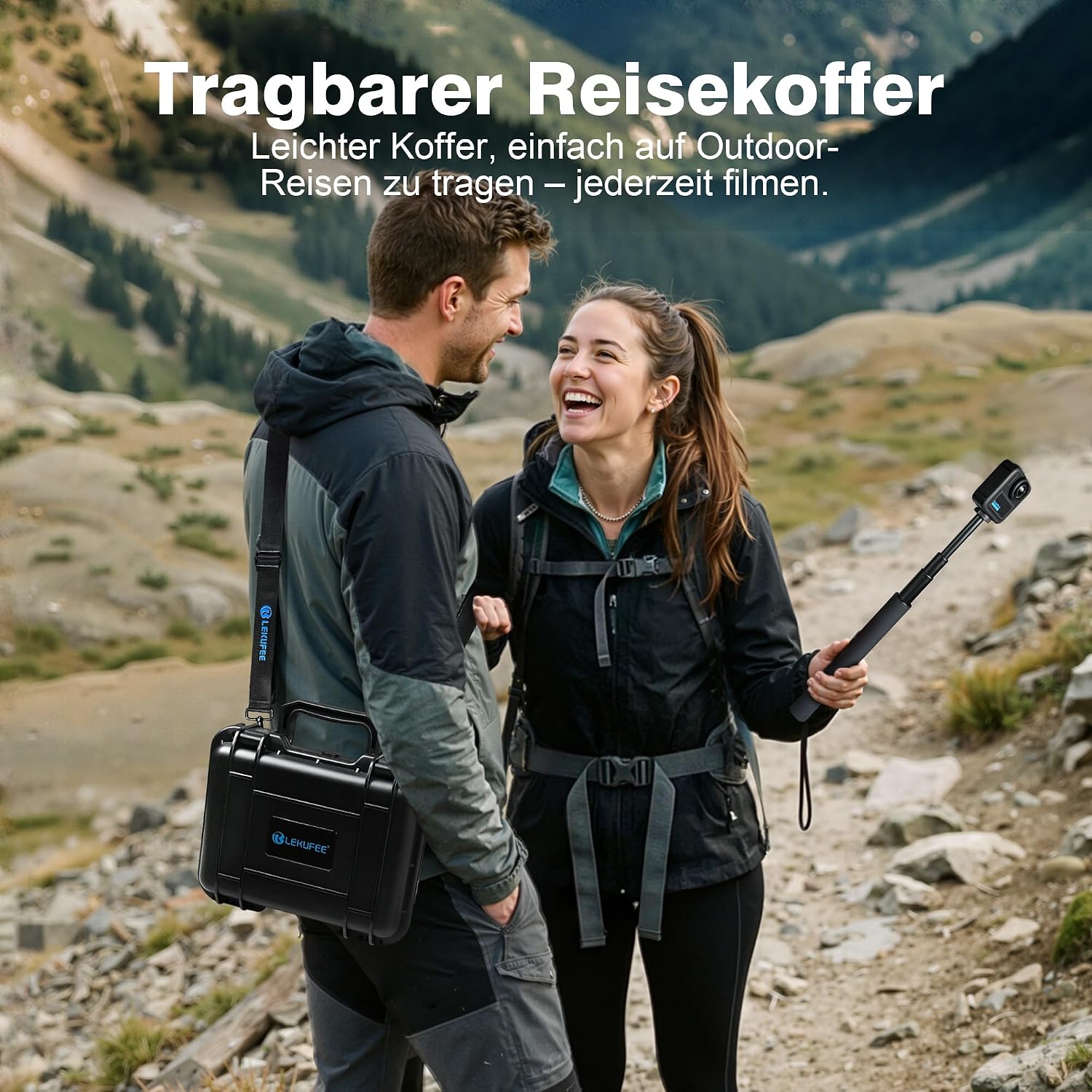 Detalle 2 de LEKUFEE Wasserdichter Hartschalenkoffer für GoPro MAX 2 – Kompakter Schutz für Kamera-Equipment