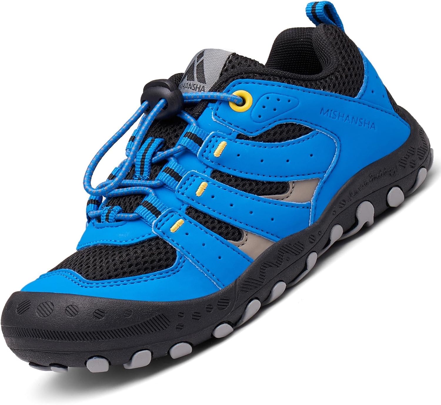 Detalle de Mishansha Jungen Mädchen Wanderschuhe mit Klettverschluss – rutschfeste, flexible Walkingschuhe (Gr. 24–38)
