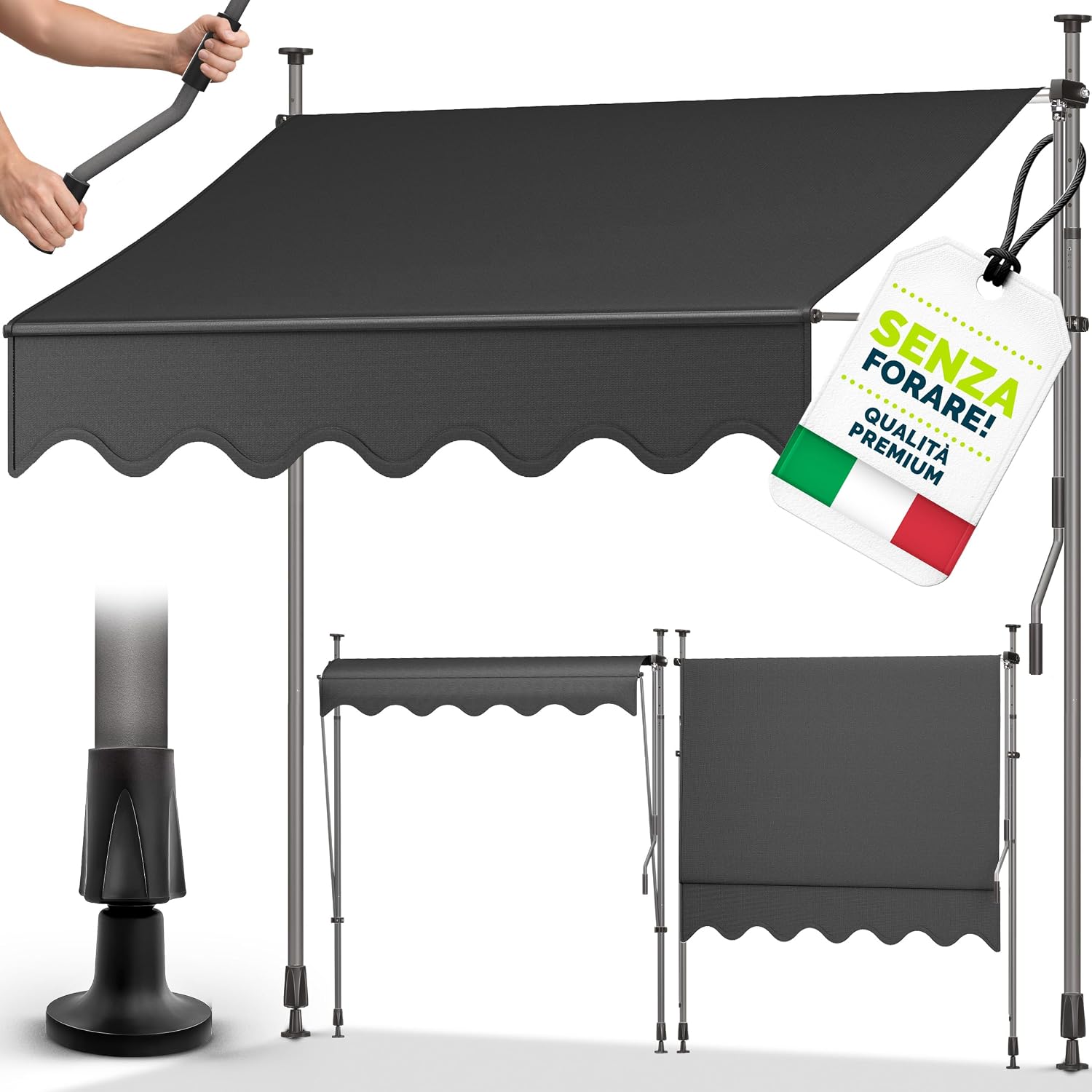 Detalle de tillvex Tenda da Sole a Bracci 200 cm 📐