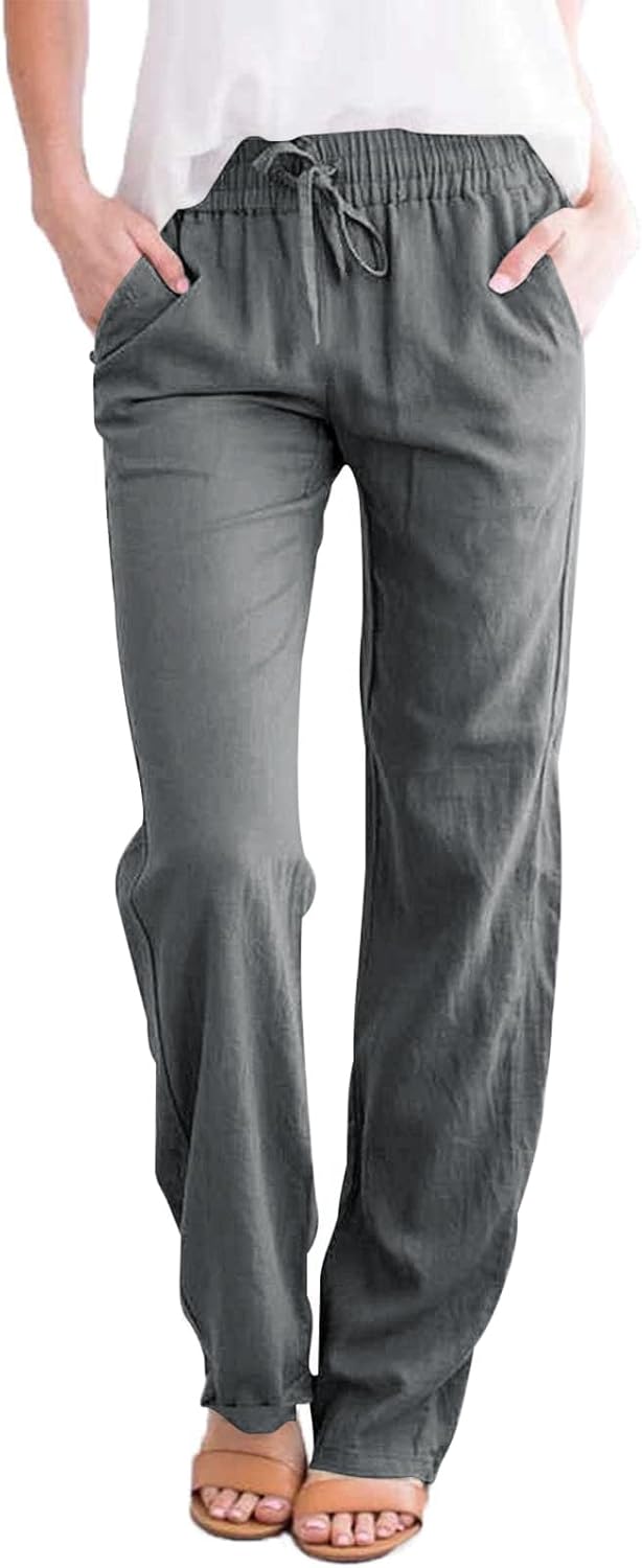 Thumbnail 6 de Leinenhose für Damen gerade geschnitten